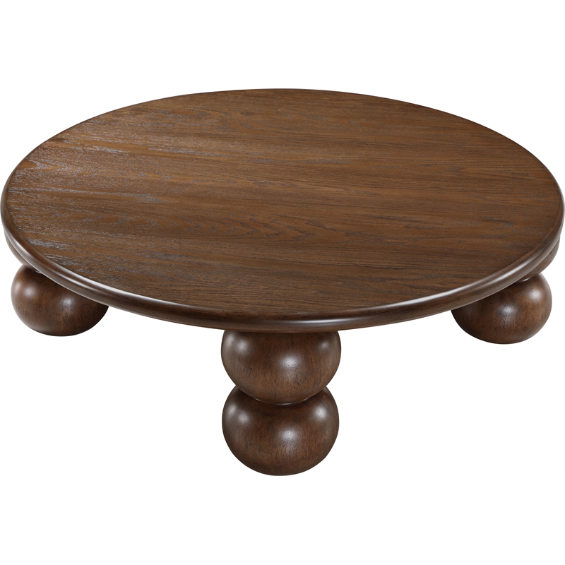Meridian Furniture Kelvin Brown Wood And Oak Veneer Coffee Table