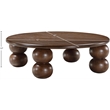 Meridian Furniture Kelvin Brown Wood And Oak Veneer Coffee Table