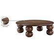 Meridian Furniture Kelvin Brown Wood And Oak Veneer Coffee Table