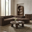 Meridian Furniture Kelvin Brown Wood And Oak Veneer Coffee Table