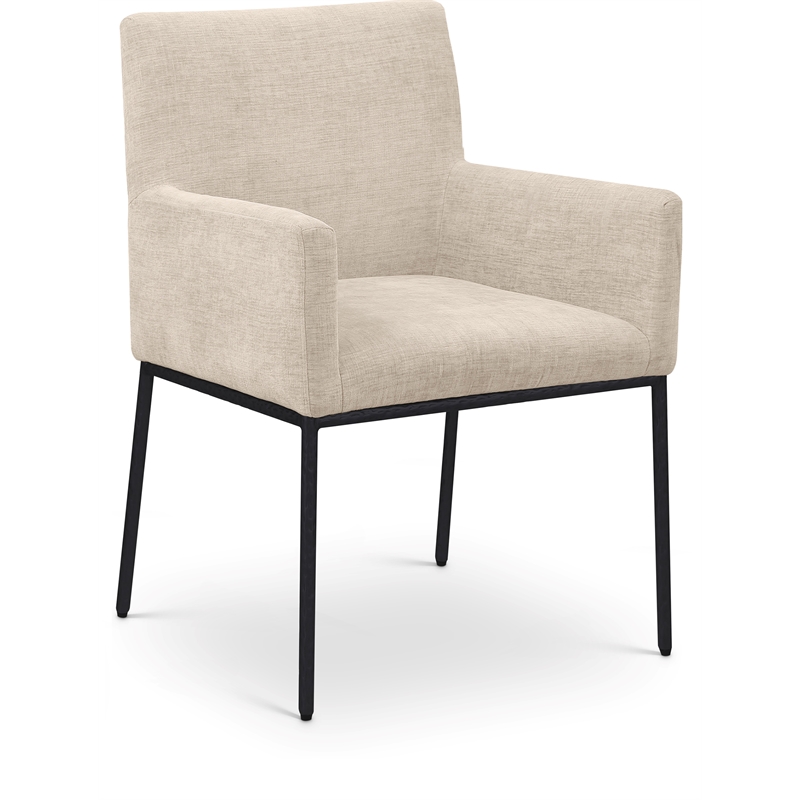 Meridian Furniture Reeves Beige Chenille Fabric Dining Chair (Set of 2)