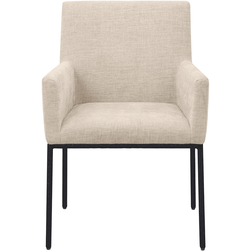 Meridian Furniture Reeves Beige Chenille Fabric Dining Chair (Set of 2)