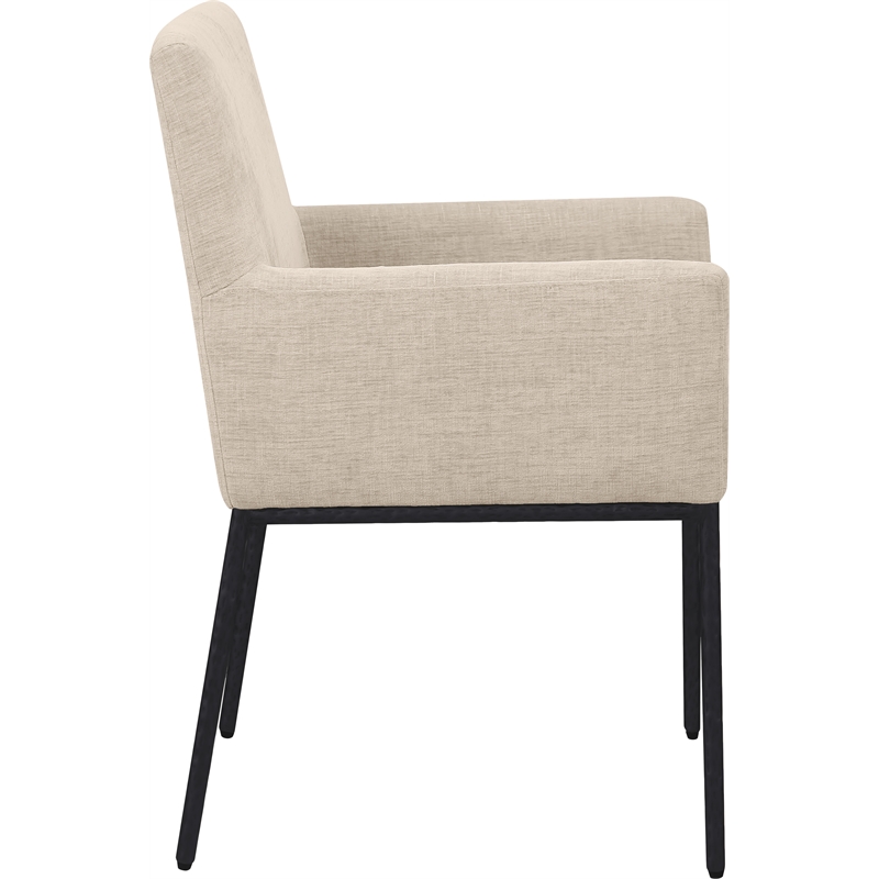 Meridian Furniture Reeves Beige Chenille Fabric Dining Chair (Set of 2)