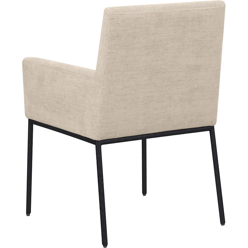 Meridian Furniture Reeves Beige Chenille Fabric Dining Chair (Set of 2)