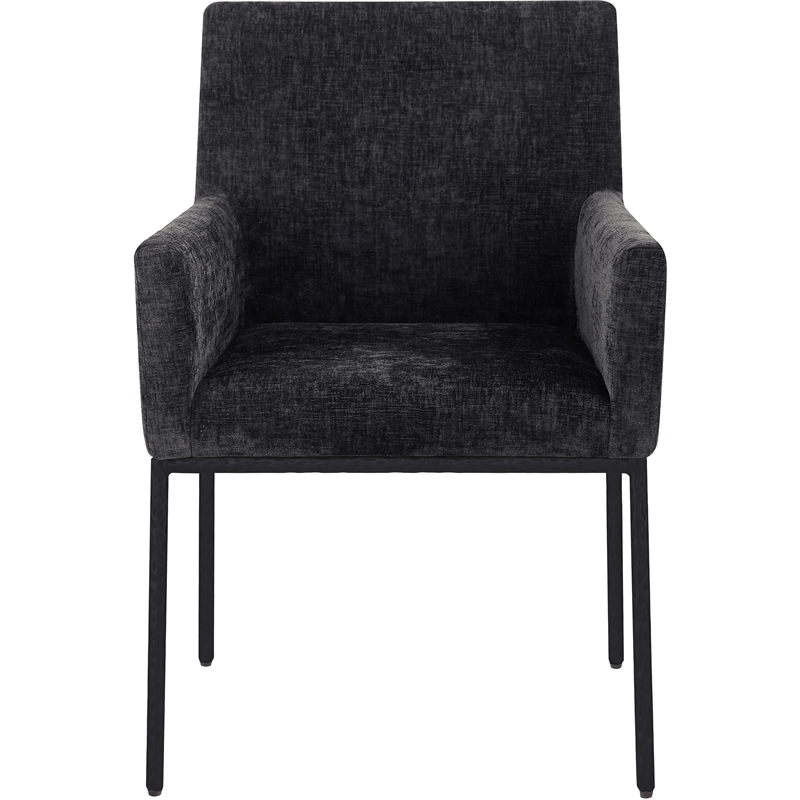 Meridian Furniture Reeves Black Chenille Fabric Dining Chair (Set of 2)