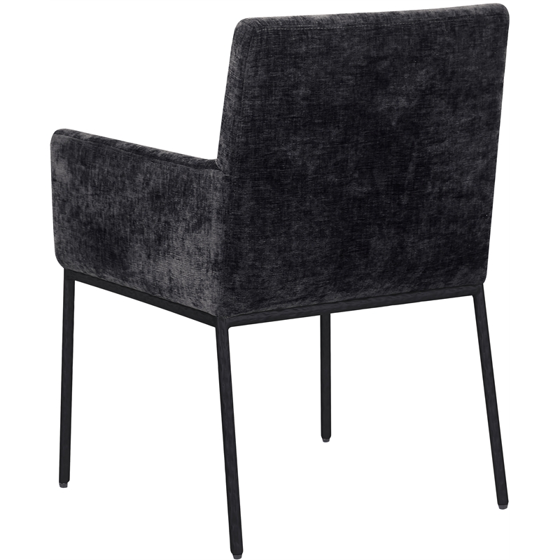 Meridian Furniture Reeves Black Chenille Fabric Dining Chair (Set of 2)