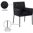 Meridian Furniture Reeves Black Chenille Fabric Dining Chair (Set of 2)