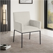 Meridian Furniture Reeves Cream Chenille Fabric Dining Chair (Set of 2)