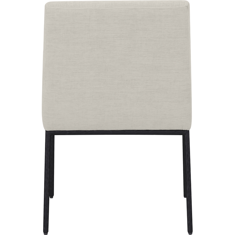 Meridian Furniture Reeves Cream Chenille Fabric Dining Chair (Set of 2)