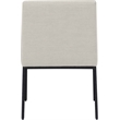 Meridian Furniture Reeves Cream Chenille Fabric Dining Chair (Set of 2)
