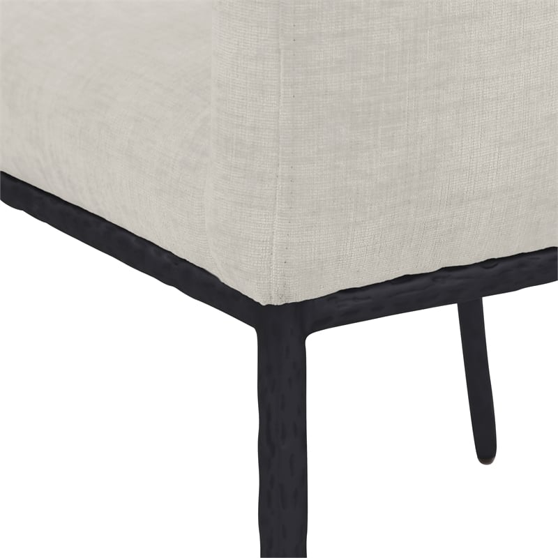 Meridian Furniture Reeves Cream Chenille Fabric Dining Chair (Set of 2)