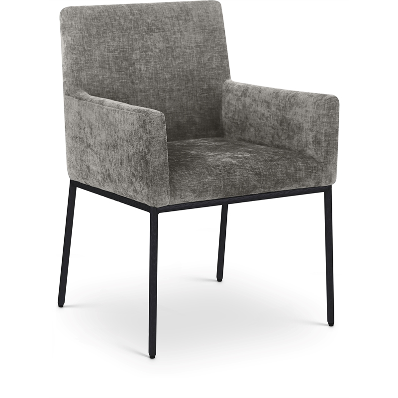 Meridian Furniture Reeves Grey Chenille Fabric Dining Chair (Set of 2)