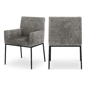 Meridian Furniture Reeves Grey Chenille Fabric Dining Chair (Set of 2)