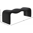 Meridian Furniture Willow Black Vegan Leather Bench