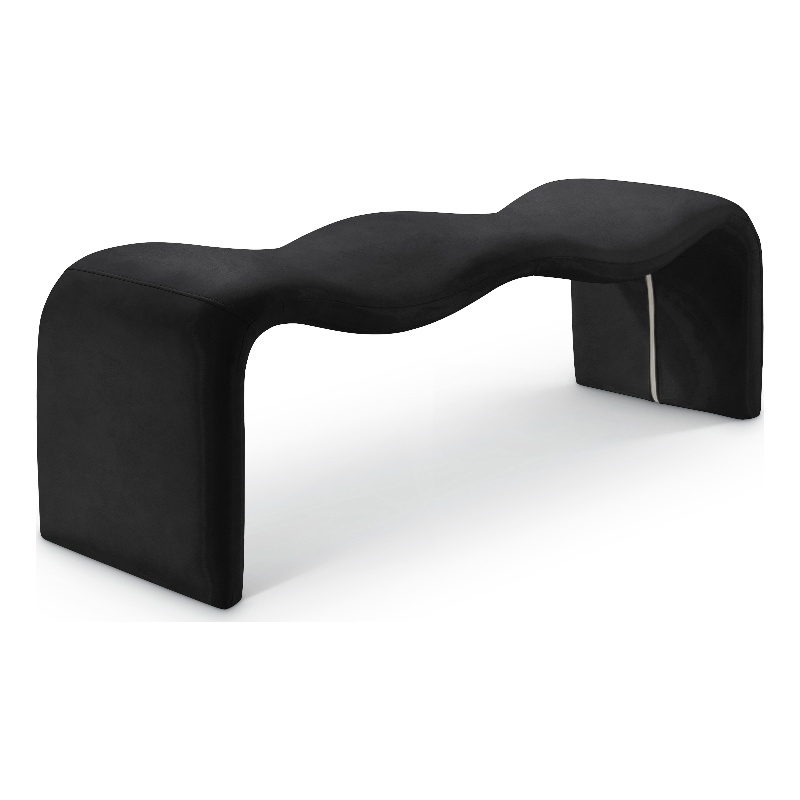 Meridian Furniture Willow Black Vegan Leather Bench
