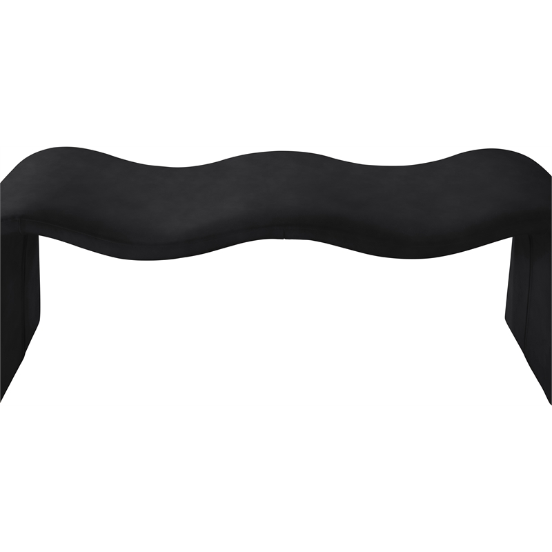 Meridian Furniture Willow Black Vegan Leather Bench