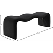 Meridian Furniture Willow Black Vegan Leather Bench
