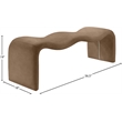 Meridian Furniture Willow Brown Vegan Leather Bench