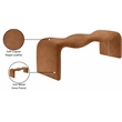 Meridian Furniture Willow Cognac Vegan Leather Bench