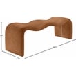 Meridian Furniture Willow Cognac Vegan Leather Bench