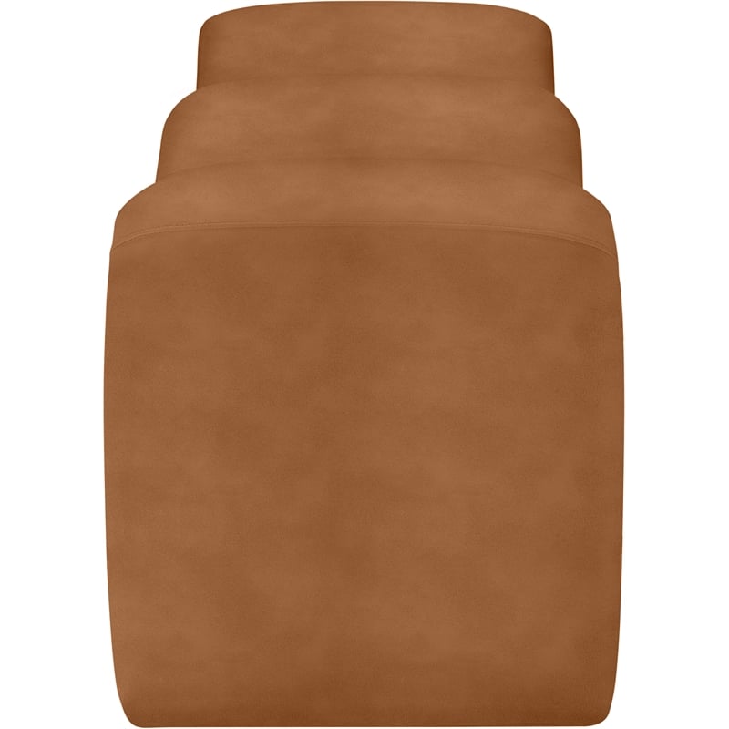 Meridian Furniture Willow Cognac Vegan Leather Bench