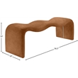 Meridian Furniture Willow Cognac Vegan Leather Bench