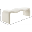 Meridian Furniture Willow Cream Vegan Leather Bench
