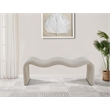 Meridian Furniture Willow Beige Microsuede Corduroy Bench
