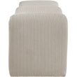 Meridian Furniture Willow Beige Microsuede Corduroy Bench