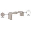 Meridian Furniture Willow Beige Microsuede Corduroy Bench