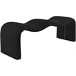 Meridian Furniture Willow Black Microsuede Corduroy Bench