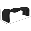 Meridian Furniture Willow Black Microsuede Corduroy Bench