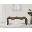 Meridian Furniture Willow Brown Microsuede Corduroy Bench