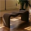 Meridian Furniture Willow Brown Microsuede Corduroy Bench