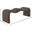 Meridian Furniture Willow Brown Microsuede Corduroy Bench