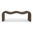 Meridian Furniture Willow Brown Microsuede Corduroy Bench