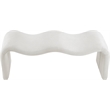 Meridian Furniture Willow Cream Microsuede Corduroy Bench