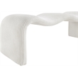 Meridian Furniture Willow Cream Microsuede Corduroy Bench