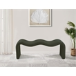 Meridian Furniture Willow Green Microsuede Corduroy Bench