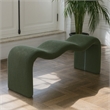 Meridian Furniture Willow Green Microsuede Corduroy Bench