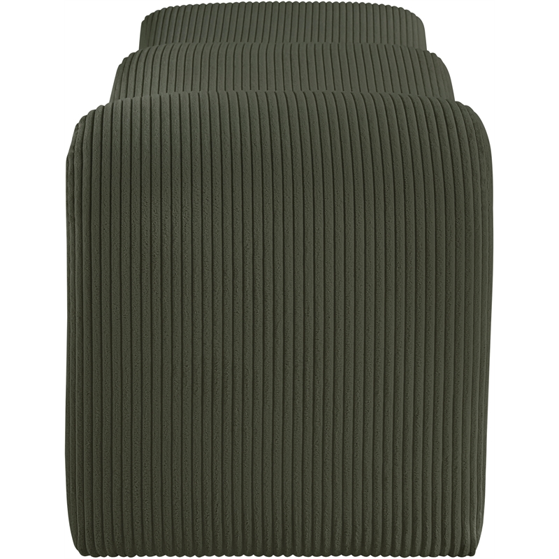 Meridian Furniture Willow Green Microsuede Corduroy Bench