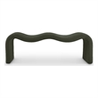 Meridian Furniture Willow Green Microsuede Corduroy Bench