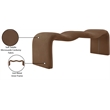 Meridian Furniture Willow Saddle Microsuede Corduroy Bench