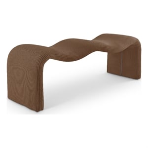 Meridian Furniture Willow Saddle Microsuede Corduroy Bench