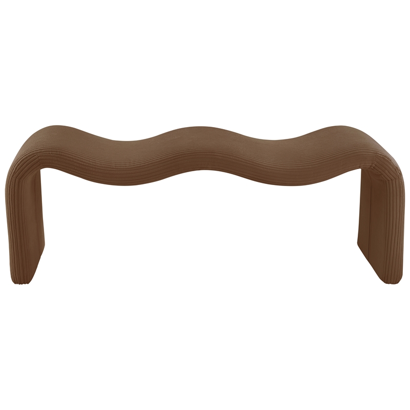 Meridian Furniture Willow Saddle Microsuede Corduroy Bench