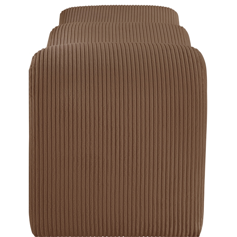 Meridian Furniture Willow Saddle Microsuede Corduroy Bench
