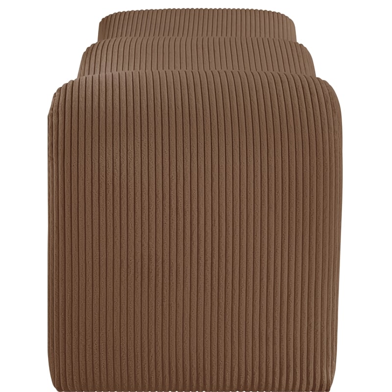 Meridian Furniture Willow Saddle Microsuede Corduroy Bench