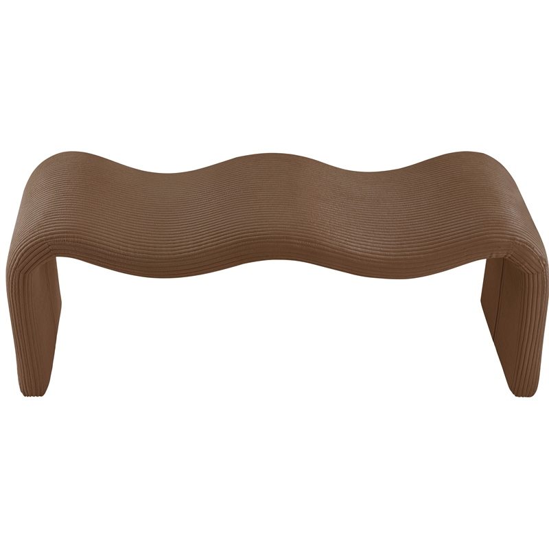 Meridian Furniture Willow Saddle Microsuede Corduroy Bench
