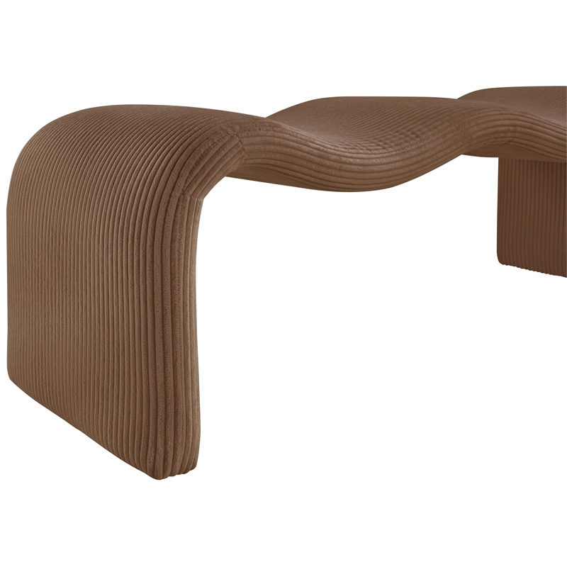 Meridian Furniture Willow Saddle Microsuede Corduroy Bench