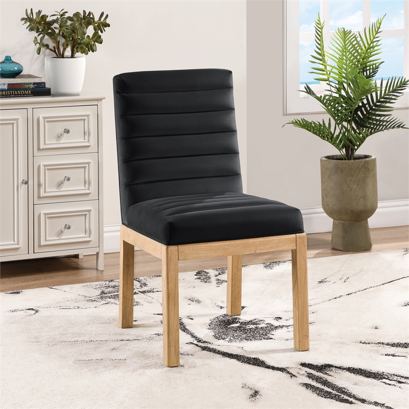 Meridian Furniture Evelyn Black Velvet Dining Chair